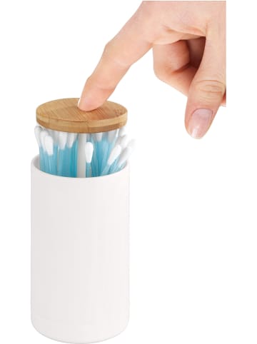 Wenko Pudełko "Laresa" w kolorze białym na patyczki - wys. 11,5 x Ø 6,5 cm