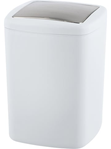 Wenko Prullenbak met swingdeksel "Barcelona" wit - 8,5 l