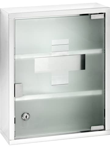 Wenko Medikamentenschrank in Silber - (L)30 x (B)40 x (T)12 cm