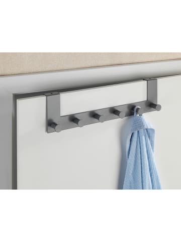 Wenko Türgarderobe "Celano" in Grau - (B)39 x (H)11 x (T)7,5 cm
