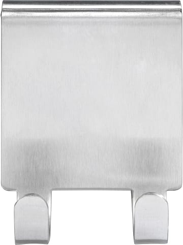 Wenko Duschhaken "Vieste Duo" in Silber - (B)5,5 x (H)7 x (T)6 cm