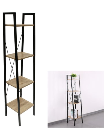 DOCK avenue Standregal in Schwarz/ Natur - (B)32 x (H)148 x (T)32 cm