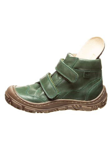 BO-BELL Leder-Ankle Boots in Grün