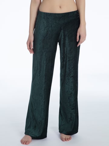 Calida Spodnie piżamowe w kolorze ciemnozielonym