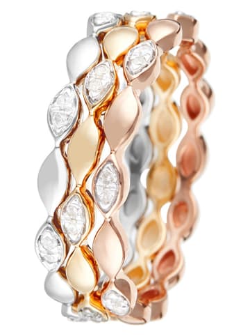 DIAMOND & CO Złoty pierścionek "Trinity" z diamentami