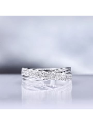 DIAMOND & CO Witgouden ring "Mon unique pensée" met diamanten