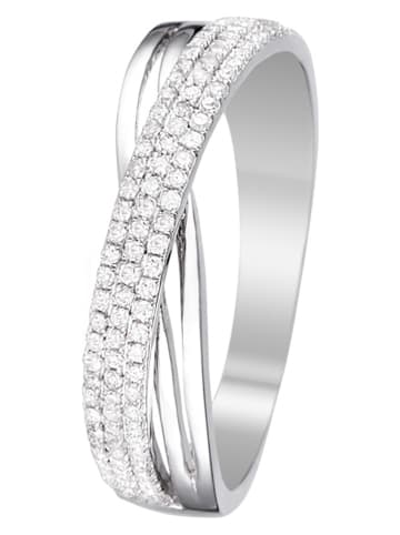 DIAMOND & CO Weißgold-Ring "Mon unique pensée" mit Diamanten