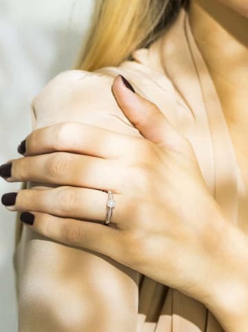 DIAMOND & CO Witgouden ring "La promise" met diamanten