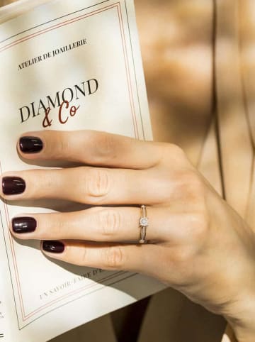 DIAMOND & CO Gouden ring "La promise" met diamanten