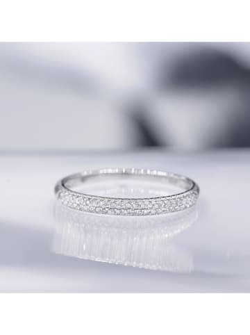 CARATELLI Weißgold-Ring "Alliance Foch" mit Diamanten