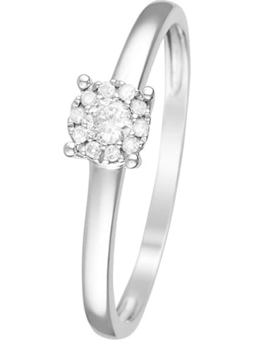 DIAMOND & CO Witgouden ring "Akna" met diamant
