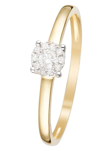 DIAMOND & CO Gouden ring "Akna" met diamant
