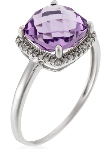 DIAMOND & CO Witgouden ring "Pukhet" met diamanten