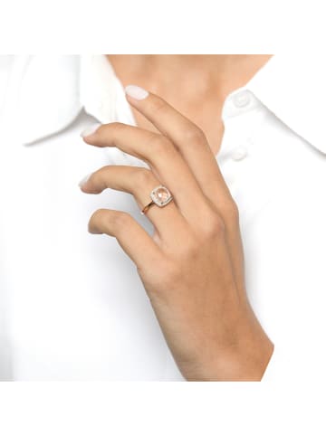 DIAMOND & CO Roségouden ring "Quartissime" met diamanten