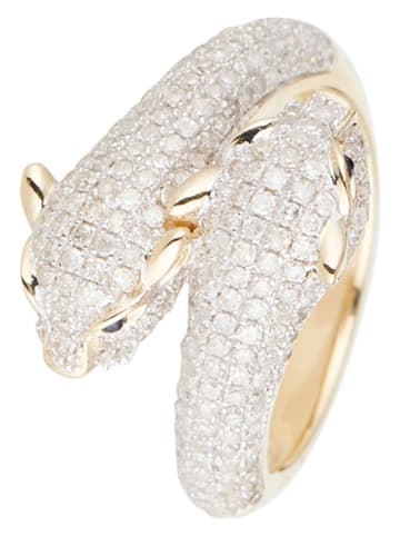 CARATELLI Gold-Ring "Duo de Panthères" mit Diamanten