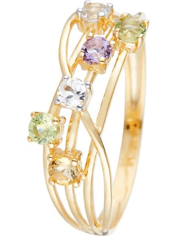 DIAMOND & CO Gold-Ring "Colorama" mit Edelsteinen