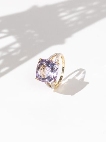 DIAMOND & CO Gouden ring "Pink fiction" met diamanten