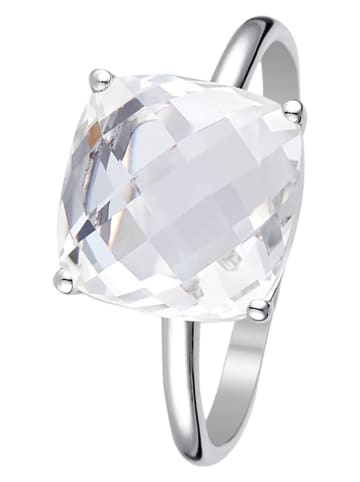L instant d Or Witgouden ring "Amathia" met edelsteen