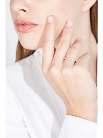 DIAMOND & CO Witgouden ring "Alliance délice" met diamanten