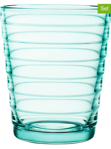 iittala Szklanki (2 szt.) "Aino Aalto" w kolorze zielonym - 220 ml