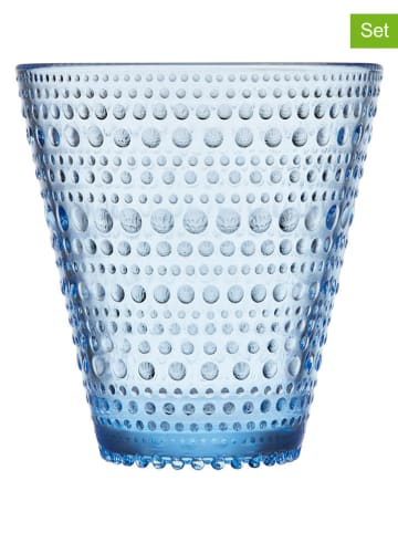 iittala Szklanki (2 szt.) "Kastehelmi" w kolorze niebieskim - 300 ml