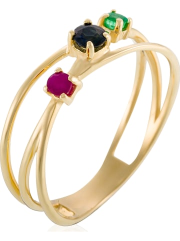 OR ÉCLAT Gold-Ring "Multi amour" mit Edelsteinen