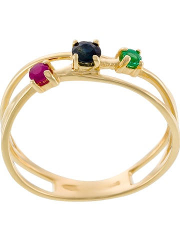 OR ÉCLAT Gold-Ring "Multi amour" mit Edelsteinen