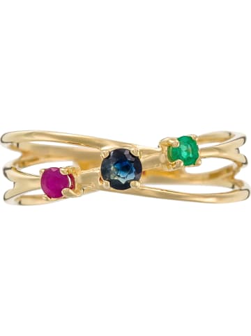 OR ÉCLAT Gold-Ring "Multi amour" mit Edelsteinen