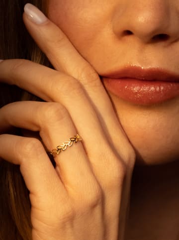 L'OR by Diamanta Złoty pierścionek "Feuille détachée"