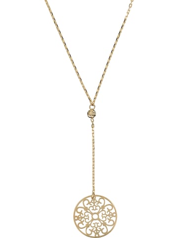 OR ÉCLAT Vergulde zilveren ketting "Rosace pendante" met gouden hanger