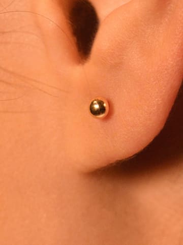 L instant d Or Gold-Ohrstecker "Demi Boule"