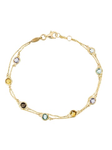 L'ARTISAN JOAILLIER Gouden armband "Colormix" met edelstenen