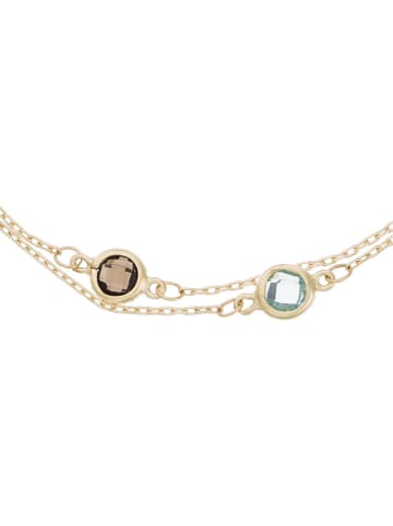 L instant d Or Gouden armband "Colormix" met edelstenen