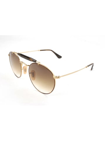 Ray Ban Unisex-Sonnenbrille in Hellbraun/ Gold