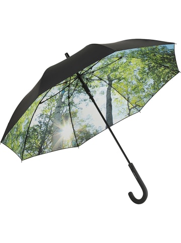 Le Monde du Parapluie Paraplu zwart/groen - Ø 105 cm