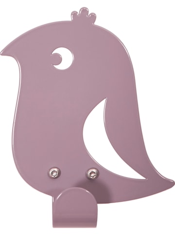 roommate Wieszak ścienny "Bird" w kolorze fioletowym - wys. 15 cm
