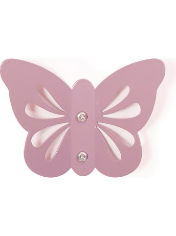 Roommate Wandhaak "Butterfly" paars - (B)13,5 x (H)9 cm