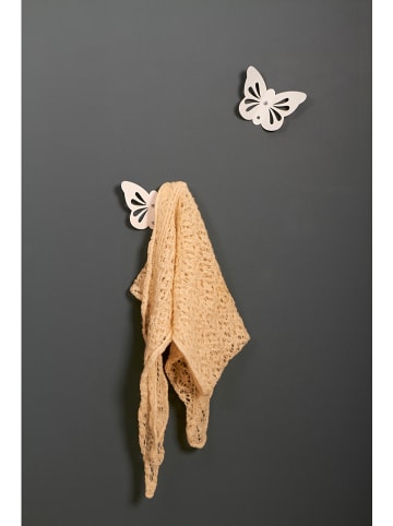 roommate Wandhaken "Butterfly" in Weiß - (B)13,5 x (H)9 cm