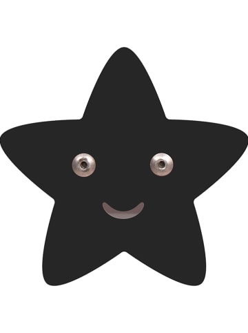 roommate Wandhaak "Star" zwart - (B)9,3 x (H)9,3 cm
