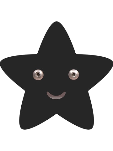 roommate Wieszak ścienny "Star" w kolorze czarnym - 9,3 x 9,3 cm