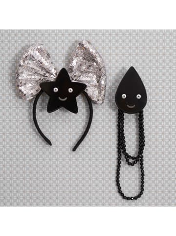 roommate Wandhaken "Star" in Schwarz - (L)9,3 x (B)9,3 cm