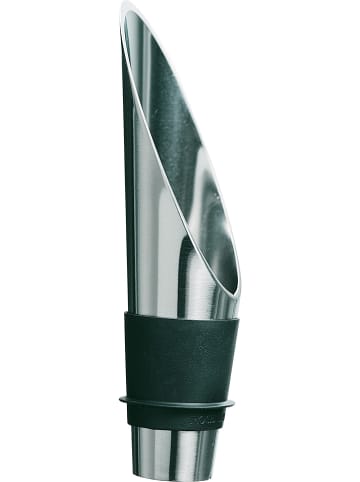 Rosendahl Wijnschenker "Grand Cru" zilverkleurig/zwart - (L)8 cm