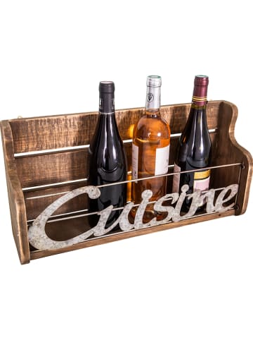 Anticline Wandregal in Braun/ Silber - (B)50 x (H)24,5 x (T)13,5 cm