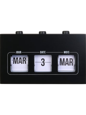 Make a Wish Kalendarz "Flip Flap" w kolorze czarnym - 19,5 x 11 x 6,5 cm