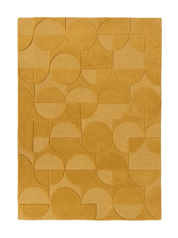 Flair Rugs Wełniany dywan w kolorze musztardowym ze wzorem