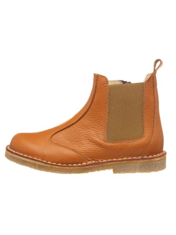 kmins Leder-Chelsea-Boots in Cognac