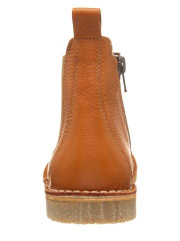 kmins Leder-Chelsea-Boots in Cognac