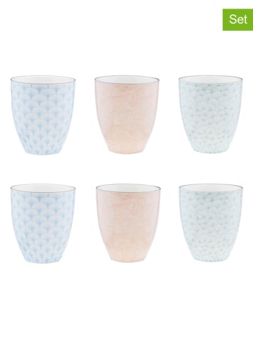 Björn 6er-Set: Becher "Pastel" in Hellblau/ Hellgrün/ Rosa - 300 ml
