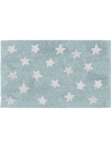 Tanuki Kurzflor-Teppich "Stars" in Hellblau - (L)150 x (B)100 cm