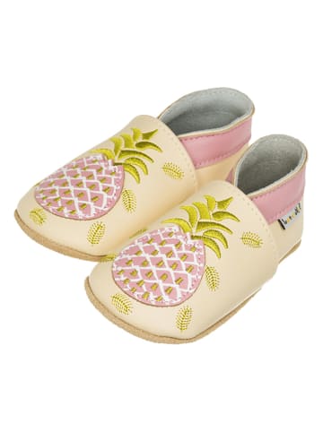 Lait et Miel Leren kruipschoenen "Ananas" lichtroze